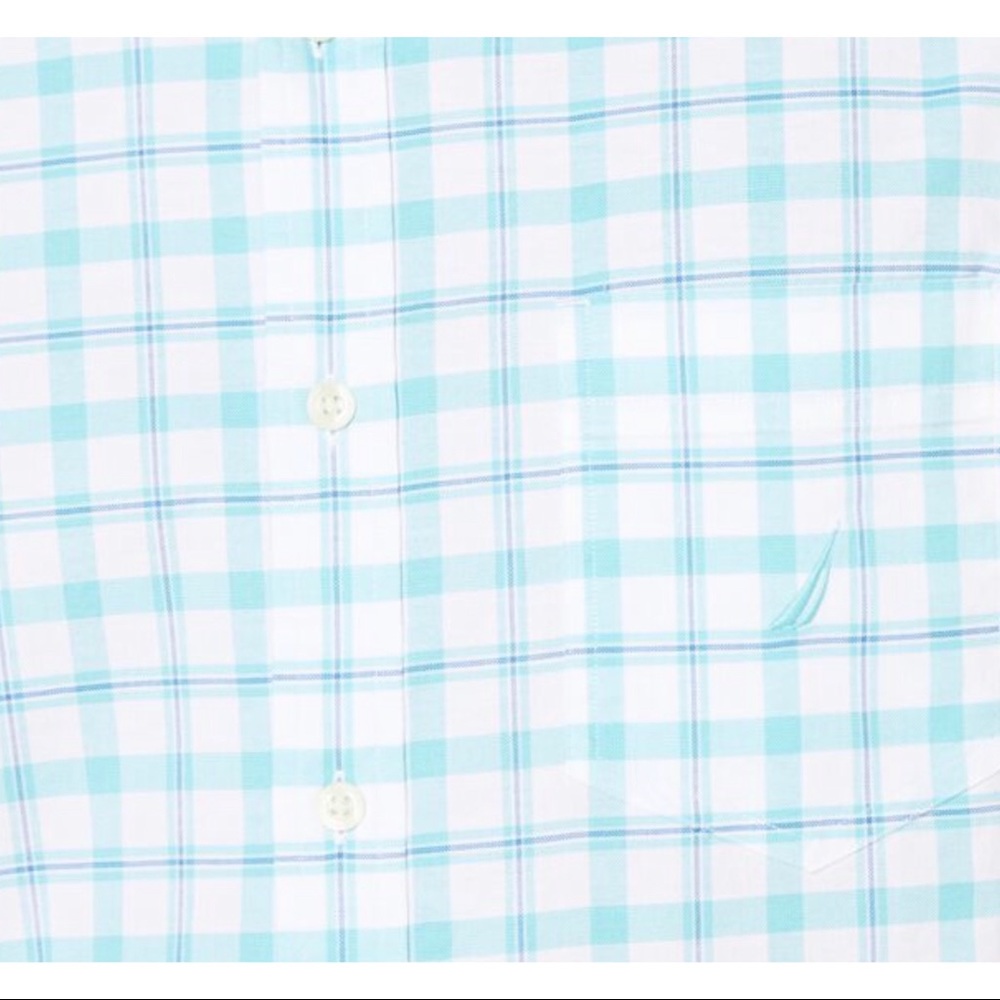 Nautica Classic Fit Long Sleeve Plaid Oxford Shirt - Picture 5 of 9